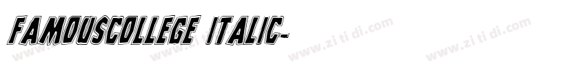 FamousCollege Italic字体转换